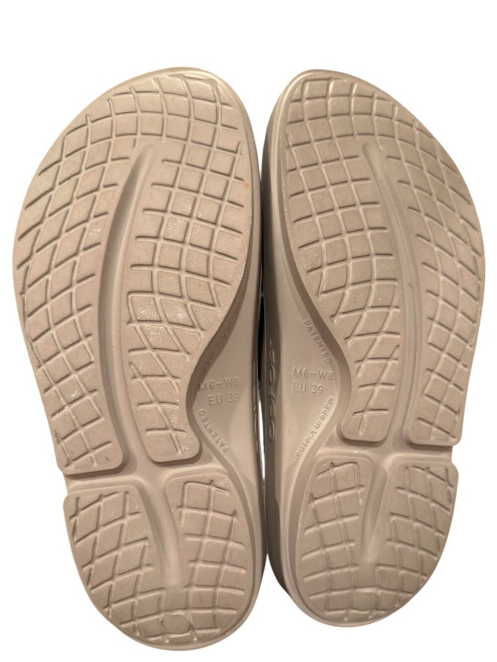 OOFOS OOahh Recovery Slides Women’s 8 EU 39 Taupe Greige Comfort Sandals EUC - Picture 3 of 4
